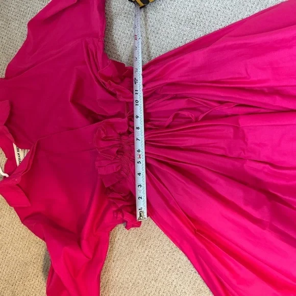 NWT Neithan Herbert Dalia Pink Asymmetrical Dress Size Small Hot Pink - Picture 10 of 11